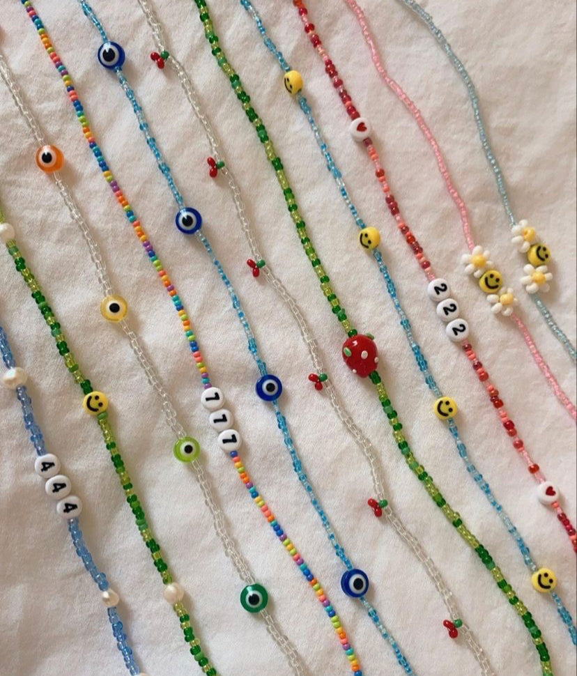 seed bead and pearl necklaces