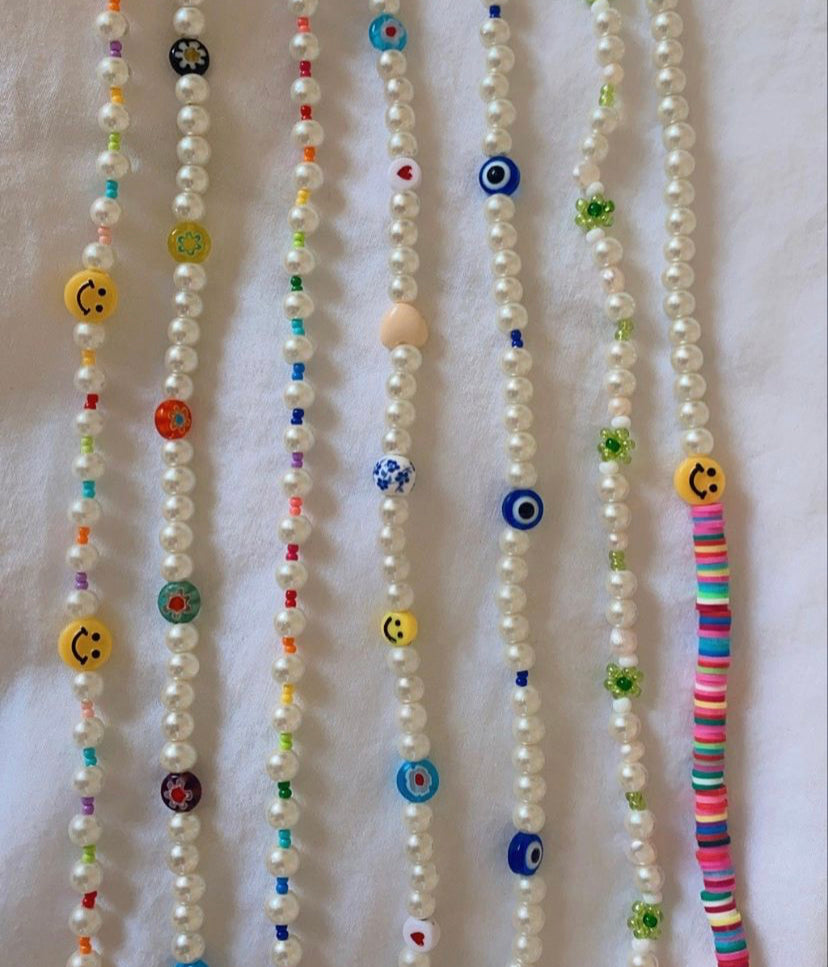 seed bead and pearl necklaces