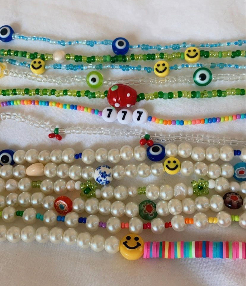 seed bead and pearl necklaces