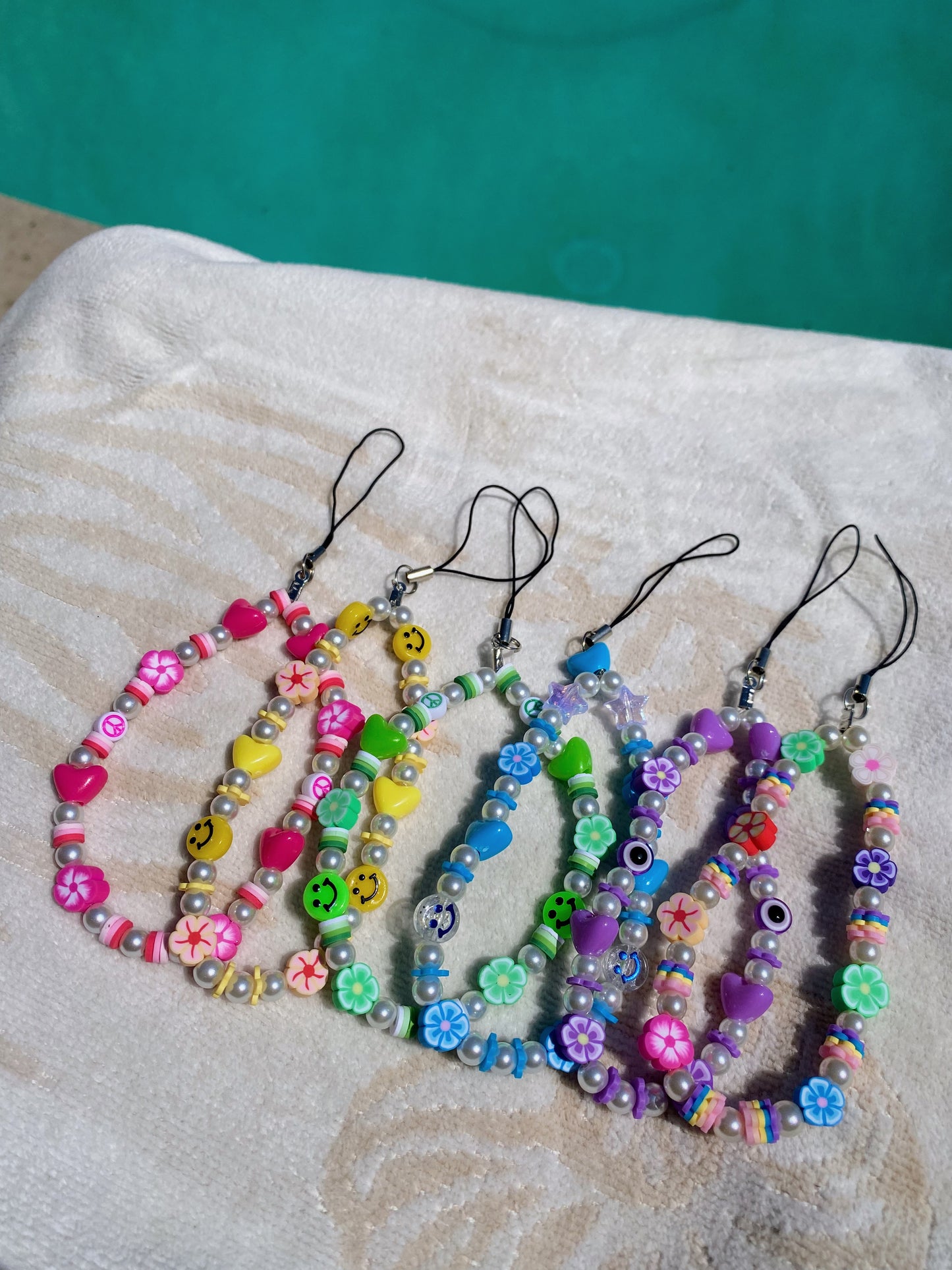 beaded phone charms