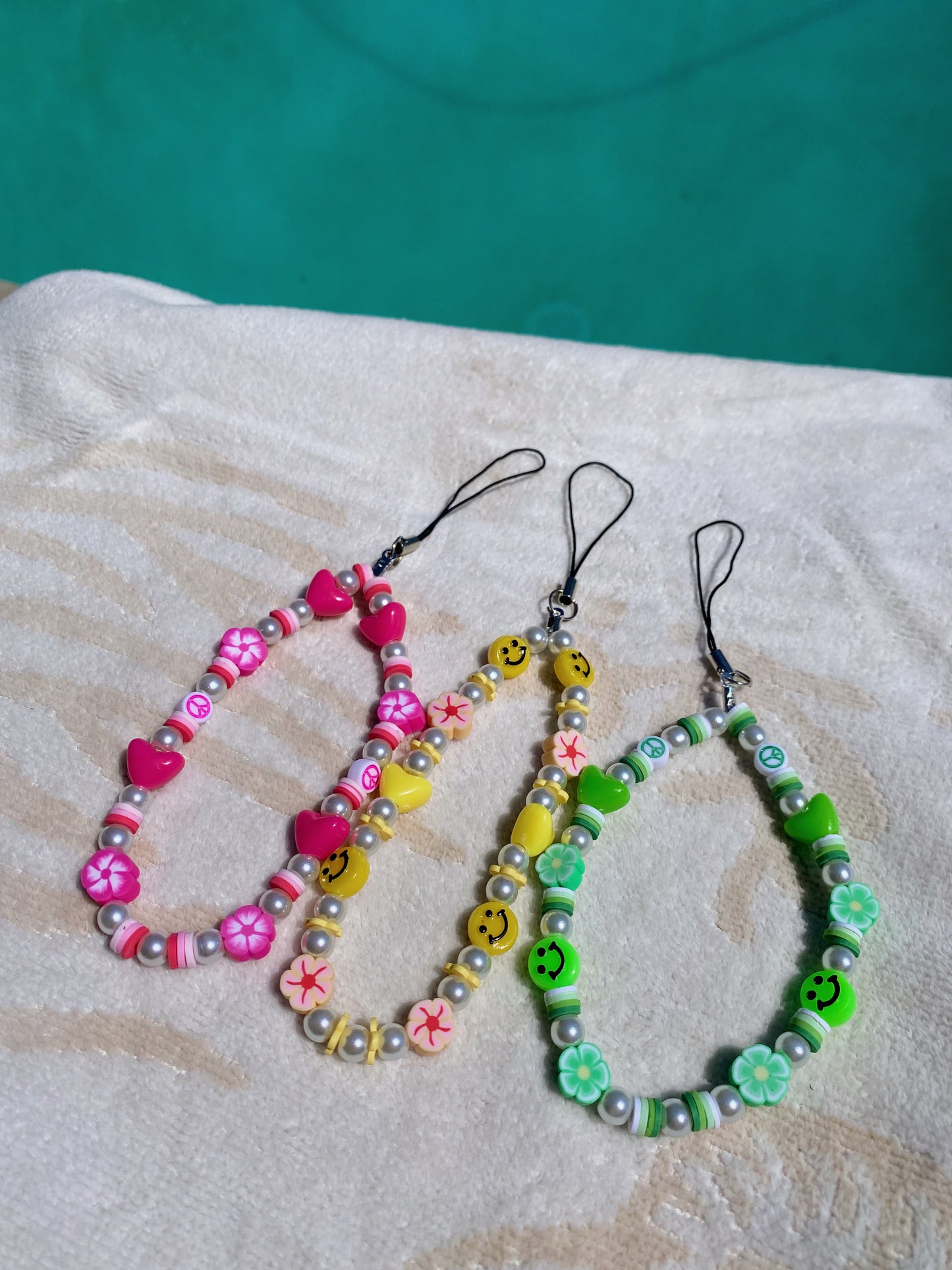 beaded phone charms