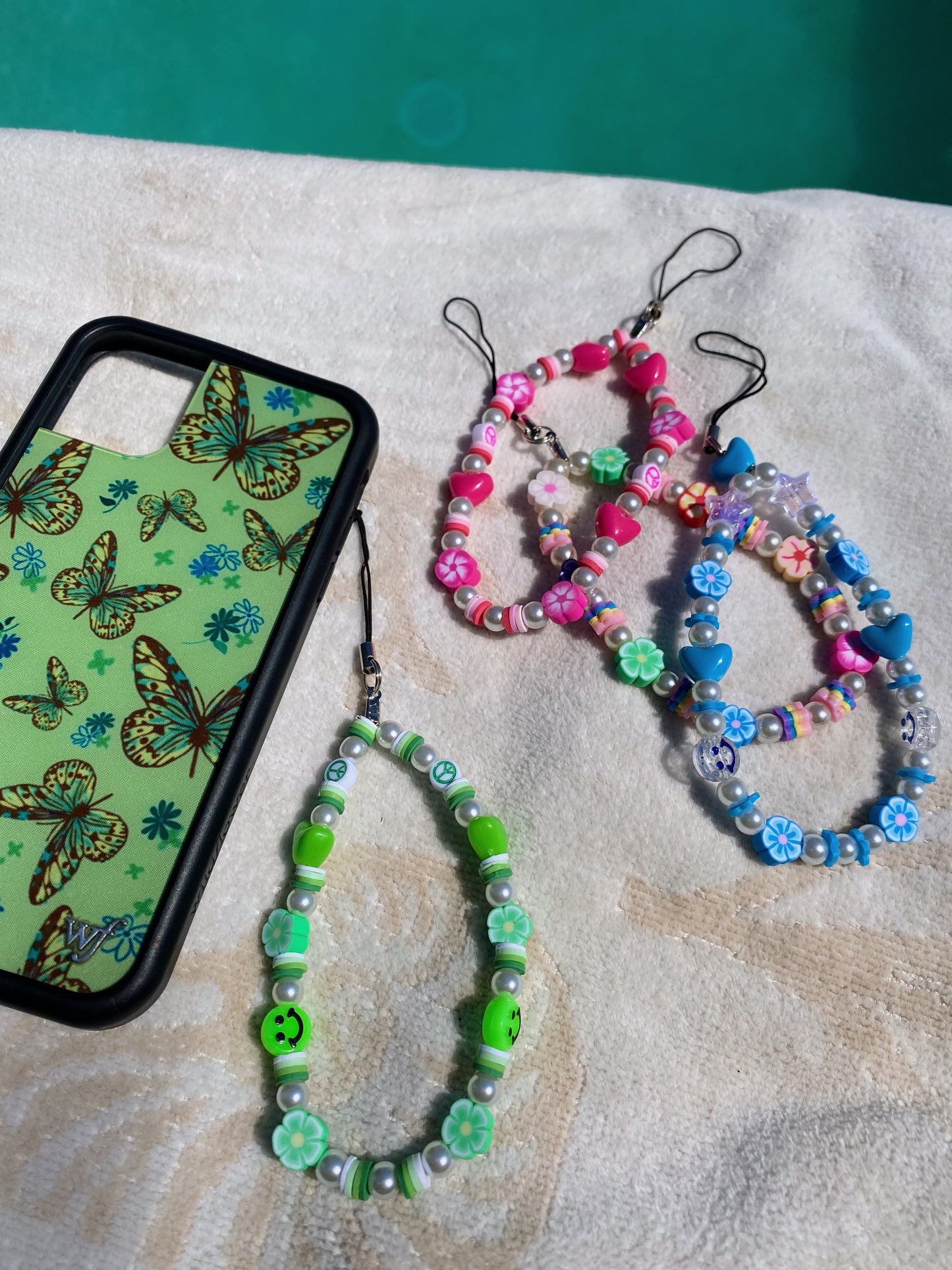 beaded phone charms